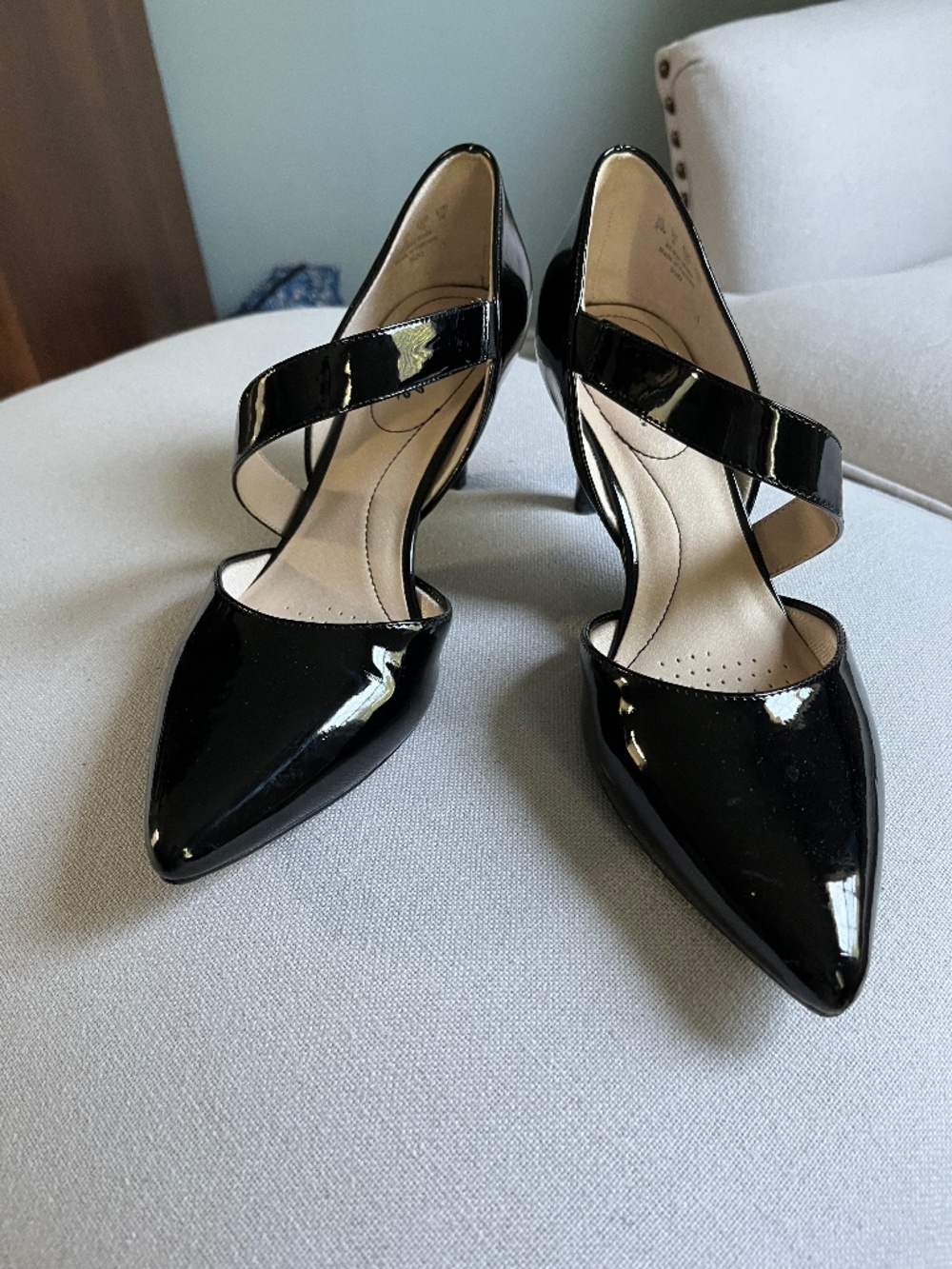 Black Patent Dress Heels Size 9W